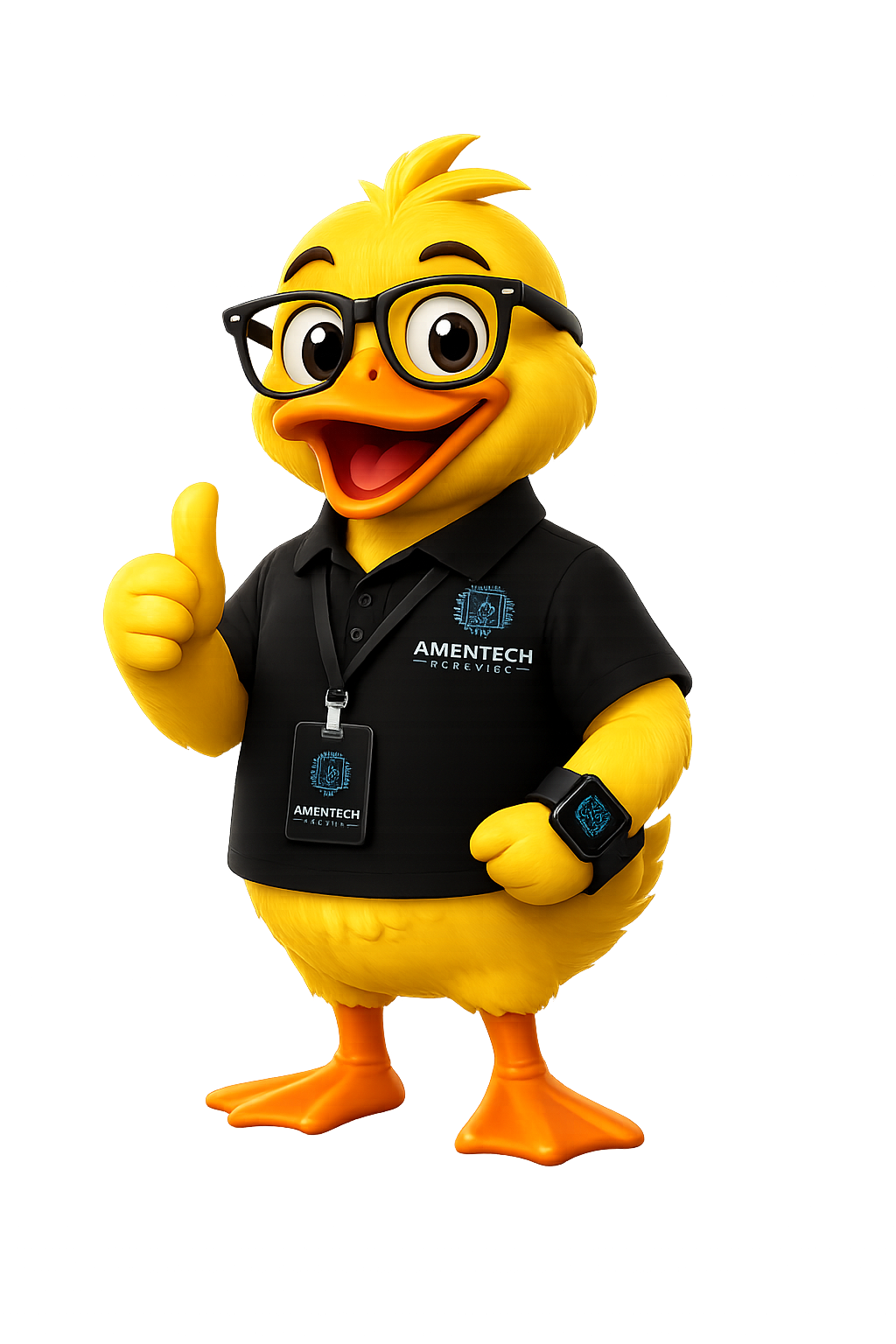 AMEN Duck, nuestra mascota, te da la bienvenida
